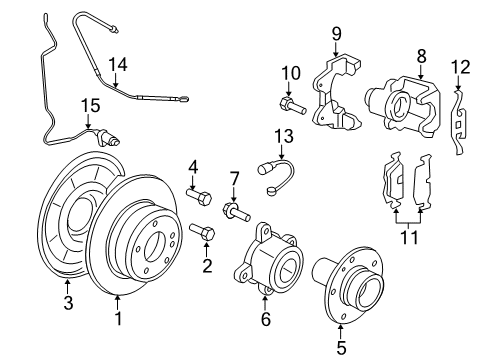 2019 BMW X6 Rear Brakes BRAKE HOSE, RIGHT Diagram for 34306887452