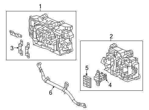 2014 Acura RLX Hybrid Components Board Assembly, Contactor Diagram for 1E2005K1003