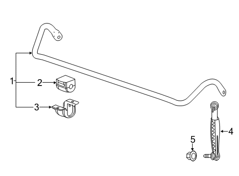 2014 Cadillac CTS Stabilizer Bar & Components - Front Stabilizer Link Nut Diagram for 11588357