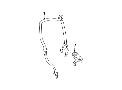 2004 Ford Explorer Rear Seat Belts Diagram 4 - Thumbnail