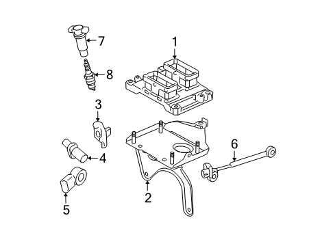 2005 Buick LaCrosse Powertrain Control Spark Plug Diagram for 19301814