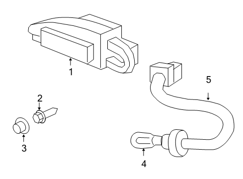 2009 Acura RDX High Mount Lamps Lamp Unit Diagram for 34271STKA01