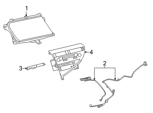 2013 Lexus RX450h Navigation System Cover Sub-Assembly, Navigation Diagram for 868040E020