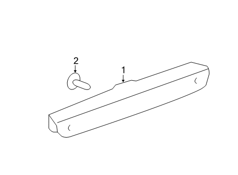 2013 Chevrolet Captiva Sport High Mount Lamps Lamp, High Mount Stop Diagram for 96673793