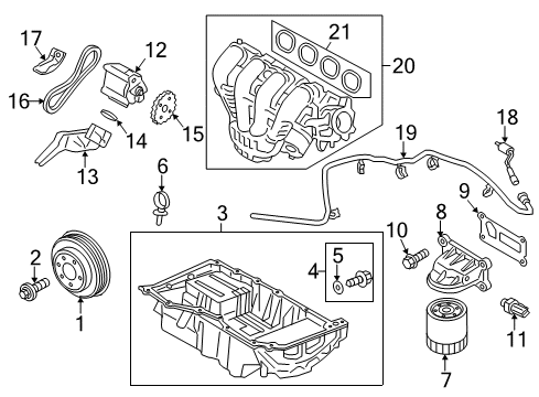 2020 Ford Fusion Intake Manifold Heater Element Diagram for JX6Z6A051D
