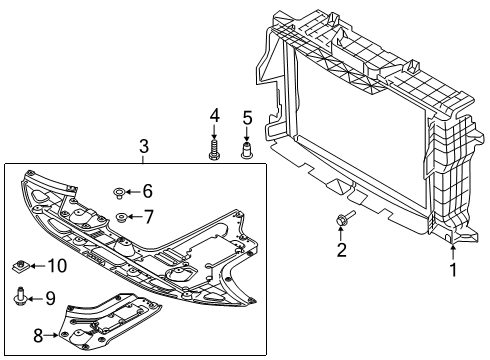 2020 Hyundai Palisade Splash Shields Guard-Air Diagram for 29135S8500