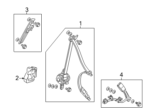 2012 Acura ZDX Seat Belt Protector L, Frseat Blt Diagram for 81891SZNA00