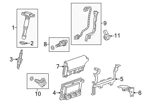 2013 Acura ILX Ignition System Control Module, Powertrain (Rewritable) Diagram for 37820R9BA01