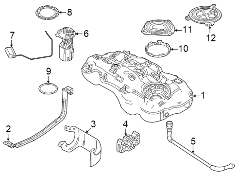 Fuel System Components Nut-Hexagon Diagram for 6106134AA