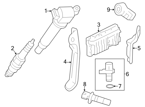 Ignition System ECM Front Bracket Diagram for 896670R030