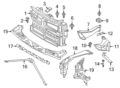2021 BMW X1 Radiator Support Hex Bolt With Washer Diagram for 07119904526