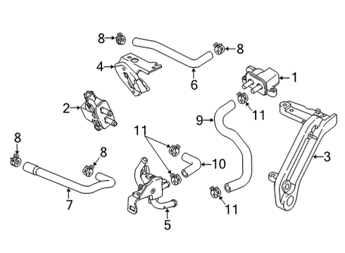 2022 Honda CR-V Emission Components Guard, Pcs Diagram for 361615K1A01