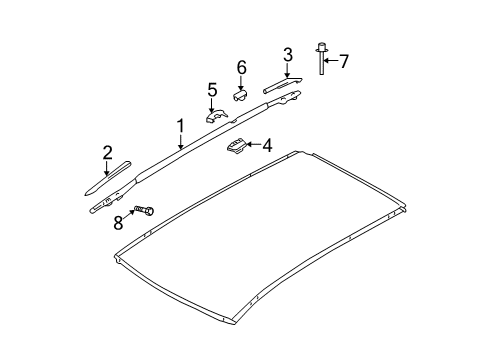2007 Nissan Murano Roof Rack Leg-Roof Rack, Center Diagram for 73844CC20A