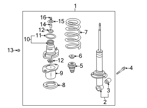 2006 Honda CR-V Struts & Components - Rear Shock Absorber Assembly, Right Rear Diagram for 52610S9BA12