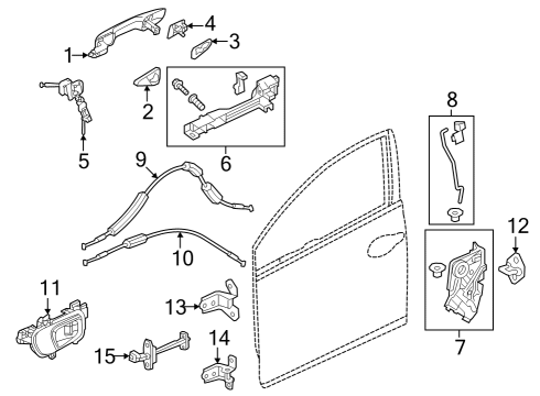 Lock & Hardware HANDLE, R- *NH904M* Diagram for 72141T20A11ZA