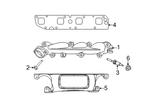 2017 Dodge Durango Exhaust Manifold Exhaust Manifold Diagram for 68045559BA