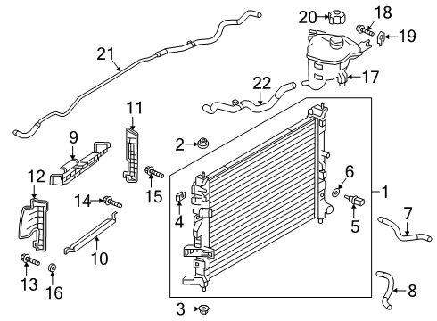 Radiator & Components Seal, O Ring Diagram for 1445737N01