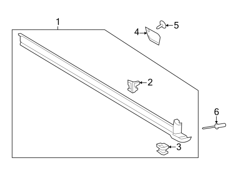 2014 Ford Escape Exterior Trim - Pillars, Rocker & Floor Deflector Diagram for CJ5Z7811778A