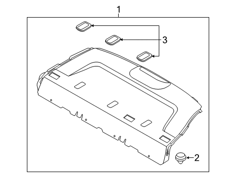 2013 Kia Rio Interior Trim - Rear Body Trim Assembly-Package Tray Diagram for 856101W010HU