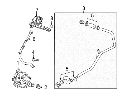 2009 Chevrolet Cobalt Emission Components Hose & Tube Assembly Diagram for 25922318
