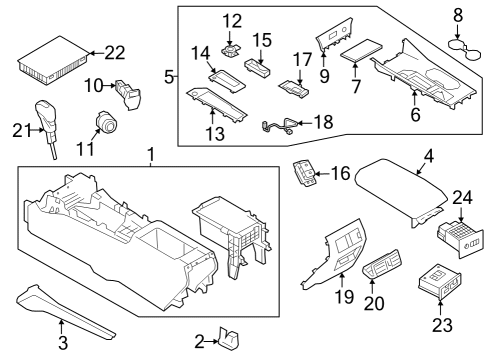 Parking Brake Connector-Aux ADUIO System Diagram for 284H36CA1A
