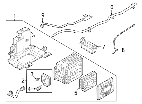 2021 Ford E-350 Super Duty Emission Components Vapor Canister Diagram for LC2Z9D653A