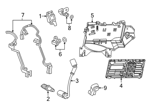 2022 Chevrolet Tahoe Ignition System Wire Diagram for 12712017