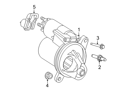 2007 Lincoln Navigator Starter Starter Nut Diagram for W706414S413