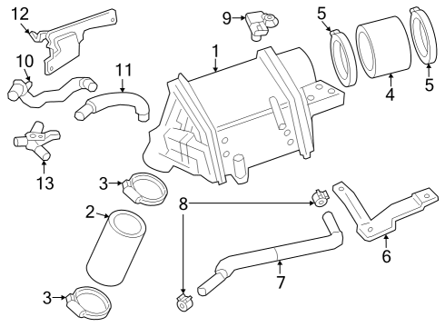 Intercooler Hose Air Inlet Diagram for 144635CA0A
