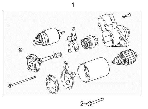 2021 Toyota C-HR Starter Starter Diagram for 281000T350