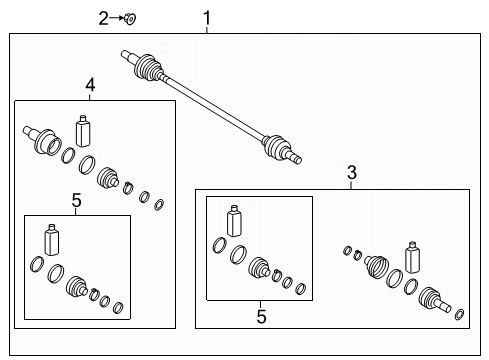 Axle Shaft & Joints - Rear JOINT KIT-REAR WHEEL Diagram for 496A2S9000