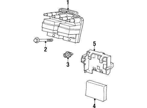 2000 Saturn SC1 Ignition System Cable Set Diagram for 21024815