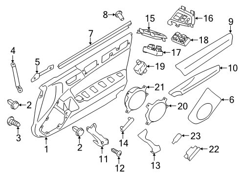 2019 Toyota 86 Door & Components Belt Weatherstrip Diagram for SU00301622