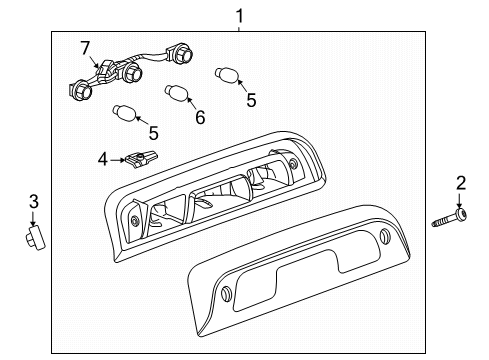 2020 Chevrolet Silverado 1500 Bulbs Socket & Wire Diagram for 84058337