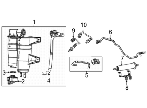 Emission Components VAPOR Diagram for 68591040AA