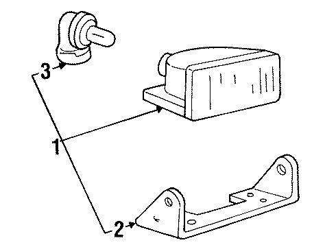 2001 Mercury Mountaineer Fog Lamps Fog Lamp Assembly Diagram for F87Z15200AD