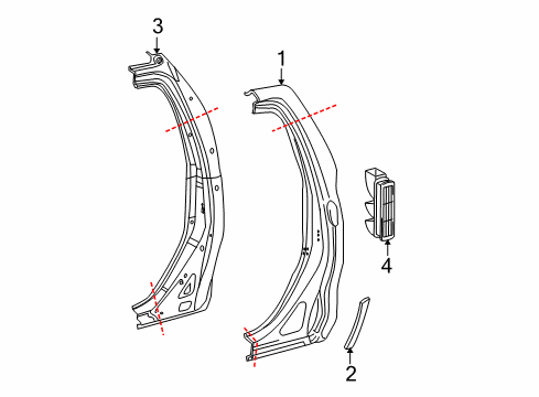 2015 Toyota Tundra Side Panel & Components Side Panel Protector Diagram for 587480C011