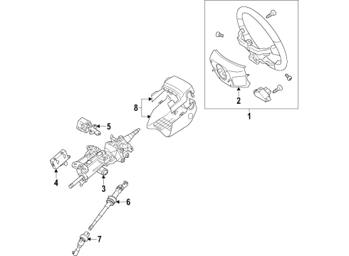 2018 Lexus LC500h Steering Column & Wheel, Steering Gear & Linkage Lower Column Cover Diagram for 4502411010C1