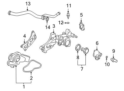 2003 Acura CL Senders Pipe, Connecting Diagram for 19505P8FA00
