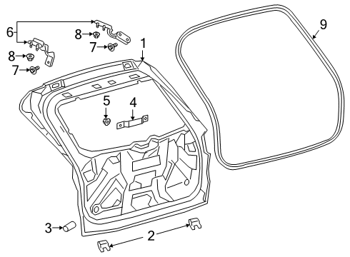 Gate & Hardware HINGE ASY Diagram for LJ6Z7842900A