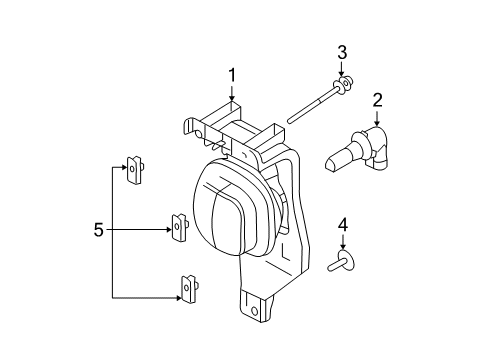 2009 Ford F-250 Super Duty Bulbs Fog Lamp Diagram for 7C3Z15200AA