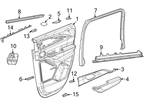 Rear Door MOTOR-WINDOW REGULATOR Diagram for 68499678AB