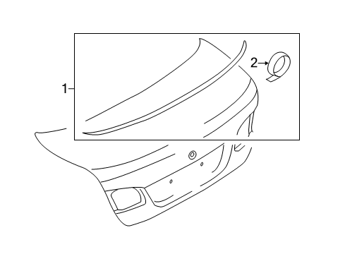 2015 BMW 535i Rear Spoiler Adhesive Tape Diagram for 51628049269