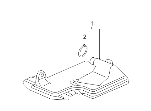 2009 Acura MDX Automatic Transmission Strainer Assembly (Atf) Diagram for 25420RWE014