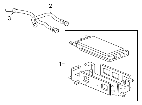 2019 GMC Terrain Emission Components Fuel Cooler Assembly Diagram for 84300349
