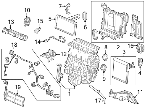 Switches & Sensors Evaporator Sub-Assembly Diagram for 80210TLAA51