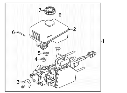 2021 Nissan Frontier Dash Panel Components CYL BRAK MASTER Diagram for 460109BT5B