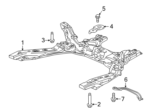 2021 Honda Civic Suspension Mounting - Front Bolt, Flange (12X25) Diagram for 90182S2H000