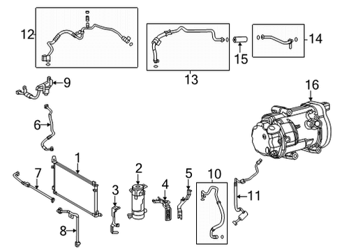 2022 Lexus NX450h+ A/C Condenser, Compressor & Lines TUBE SUB-ASSY, DISCH Diagram for 8870578020