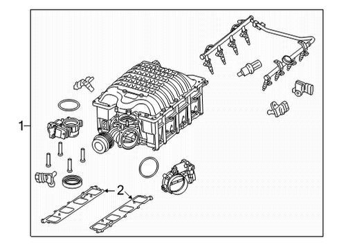 Supercharger SUPERCHGR Diagram for 68598697AB